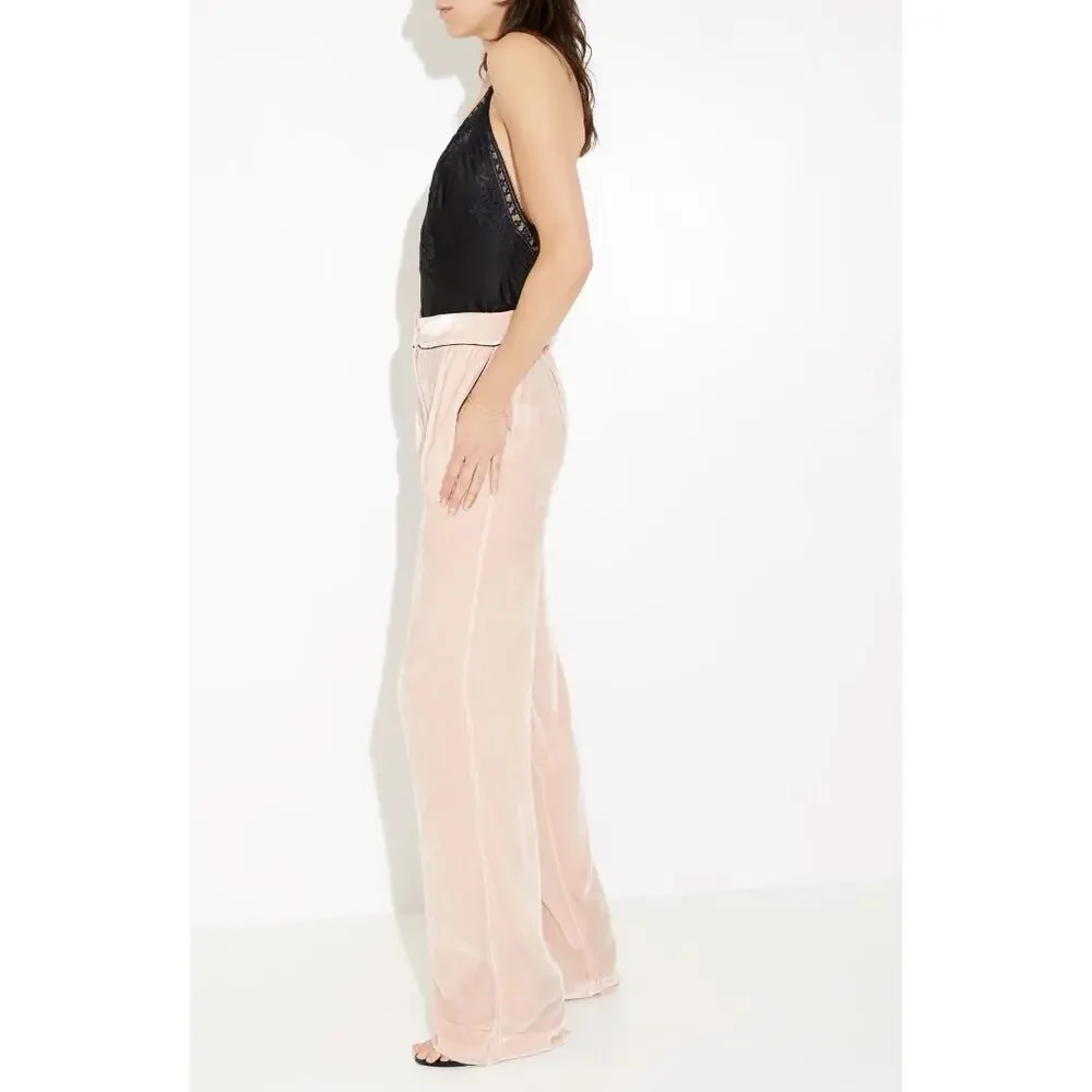 Jacques dusty rose Silk Velvet Pajama Pants